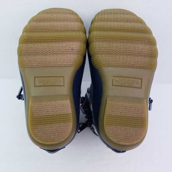 Sperry TopSider Saltwater Toddler Sz 13 Blue Plaid Wool Waterproof Duck Boot - Picture 8 of 12